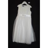 Girl's White Bridesmaid Dress Visara by Size: 6-7 years