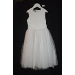 Girl's White Bridesmaid Dress Visara by Size: 7-8 years