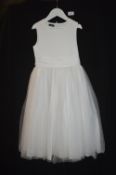 Girl's White Bridesmaid Dress Visara by Size: 7-8 years