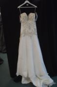 Wedding Dress in White Ivory by Victoria Kay Size: 10