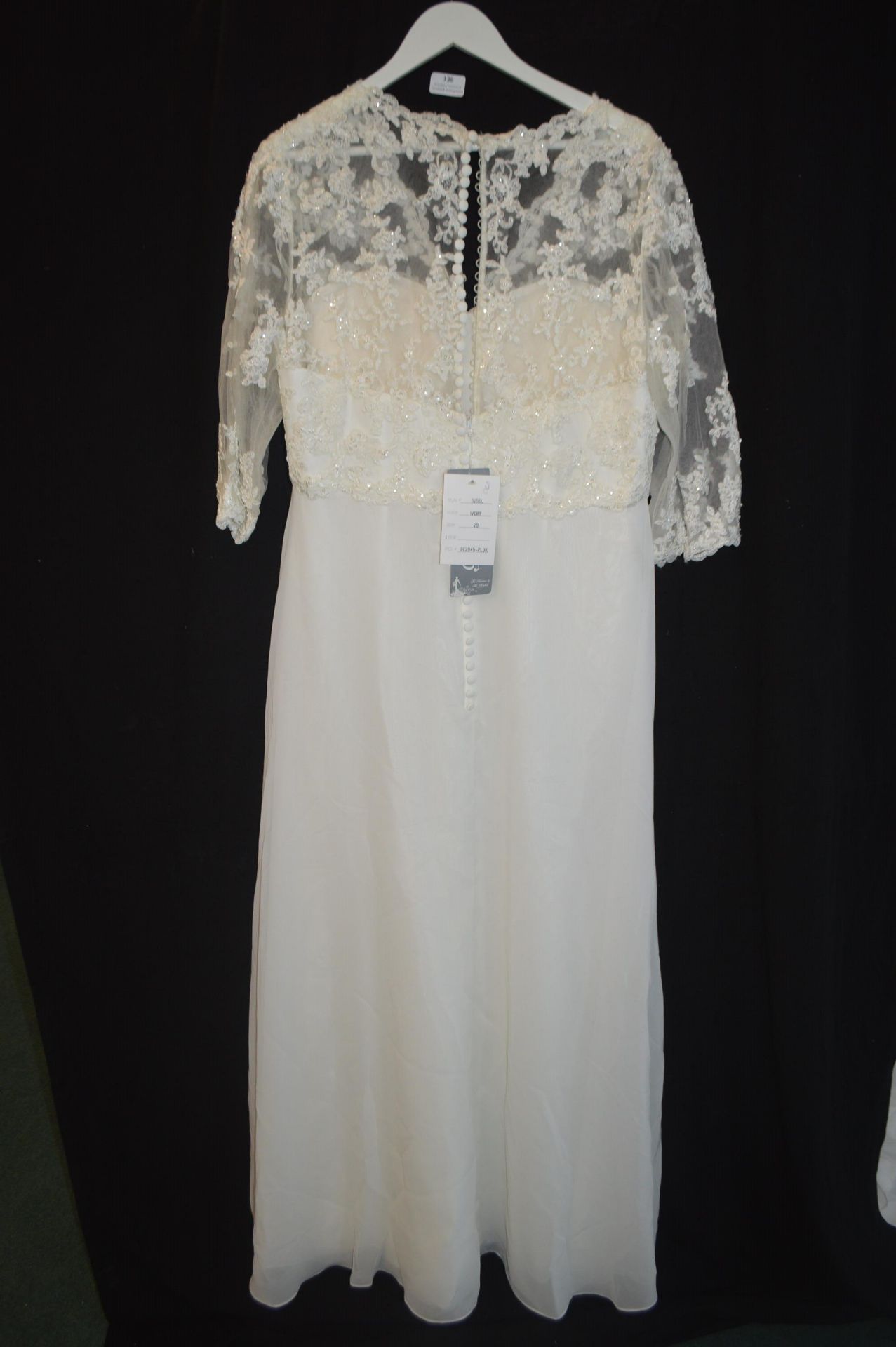 Wedding Dress in Ivory by Kenneth Winston Size: 20 - Image 2 of 2