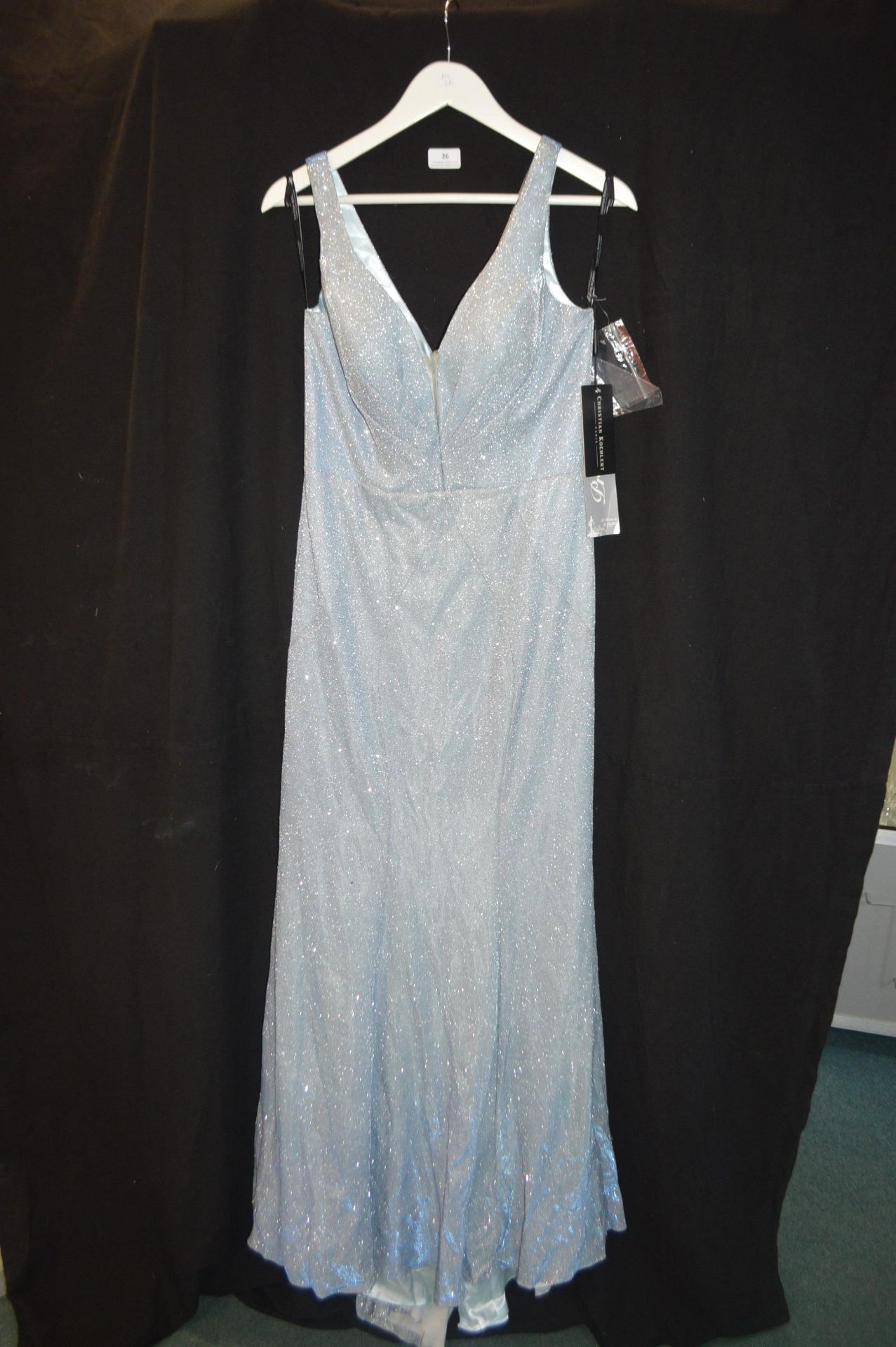 Prom Dress by Cristian Koehlert in Glitter Aqua Size: 12