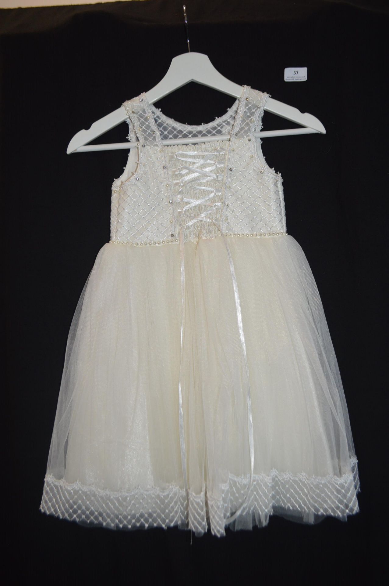 Girl's Bridesmaid Dress in Ivory by Visara Size: 7-8 years - Image 2 of 2