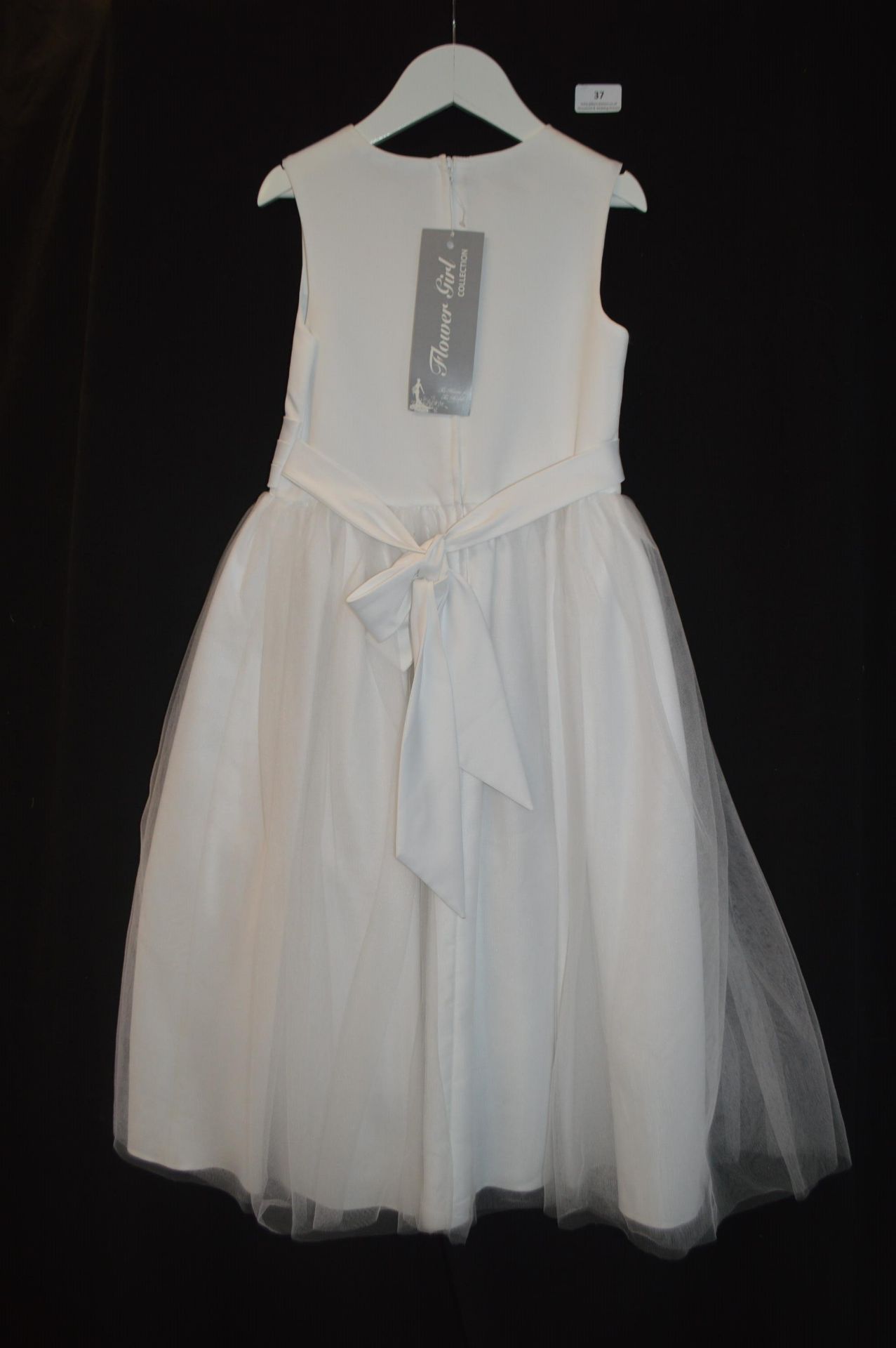 Girl's White Bridesmaid Dress Visara by Size: 7-8 years - Image 2 of 2