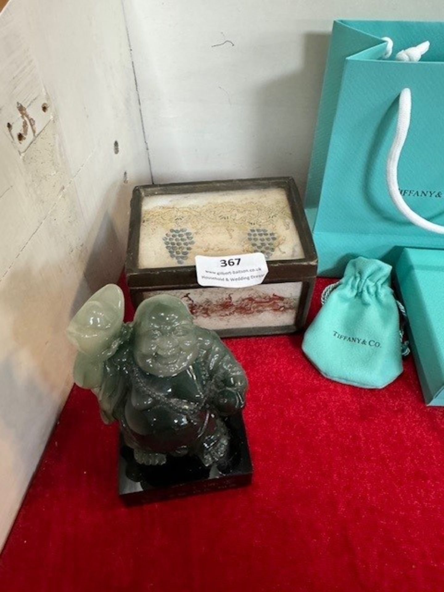 Chinese Style Box and Buddha Figure - Image 2 of 2