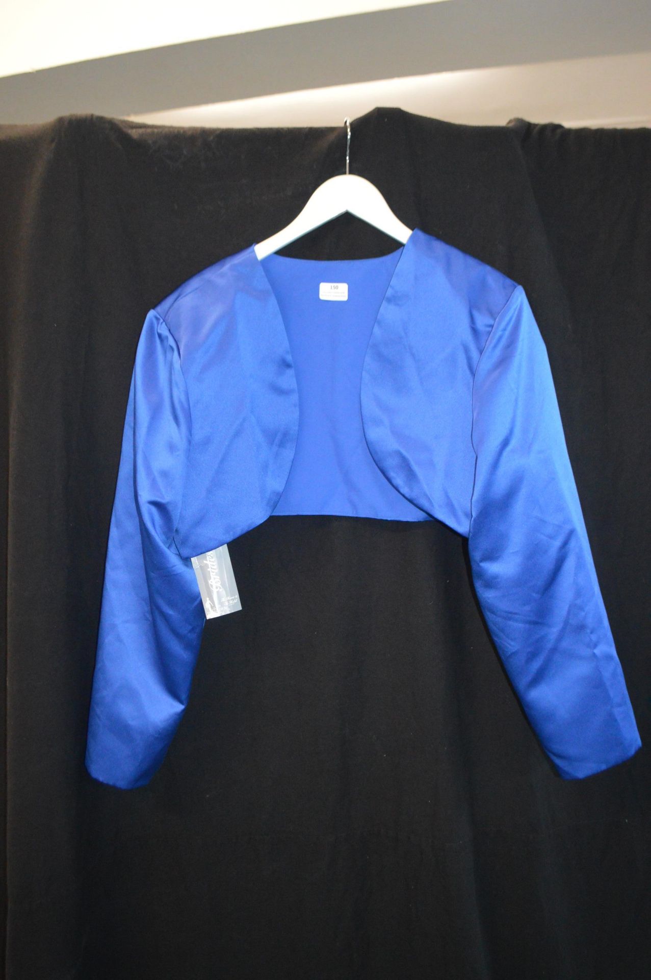 Long Sleeved Bolero in Royal Blue by Kenneth Winston Size: 20