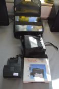Polaroid Camera, Wharfedale Portable DVD Player, e