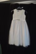 Girl's Bridesmaid Dress in White by Visara Size: 9-10 years