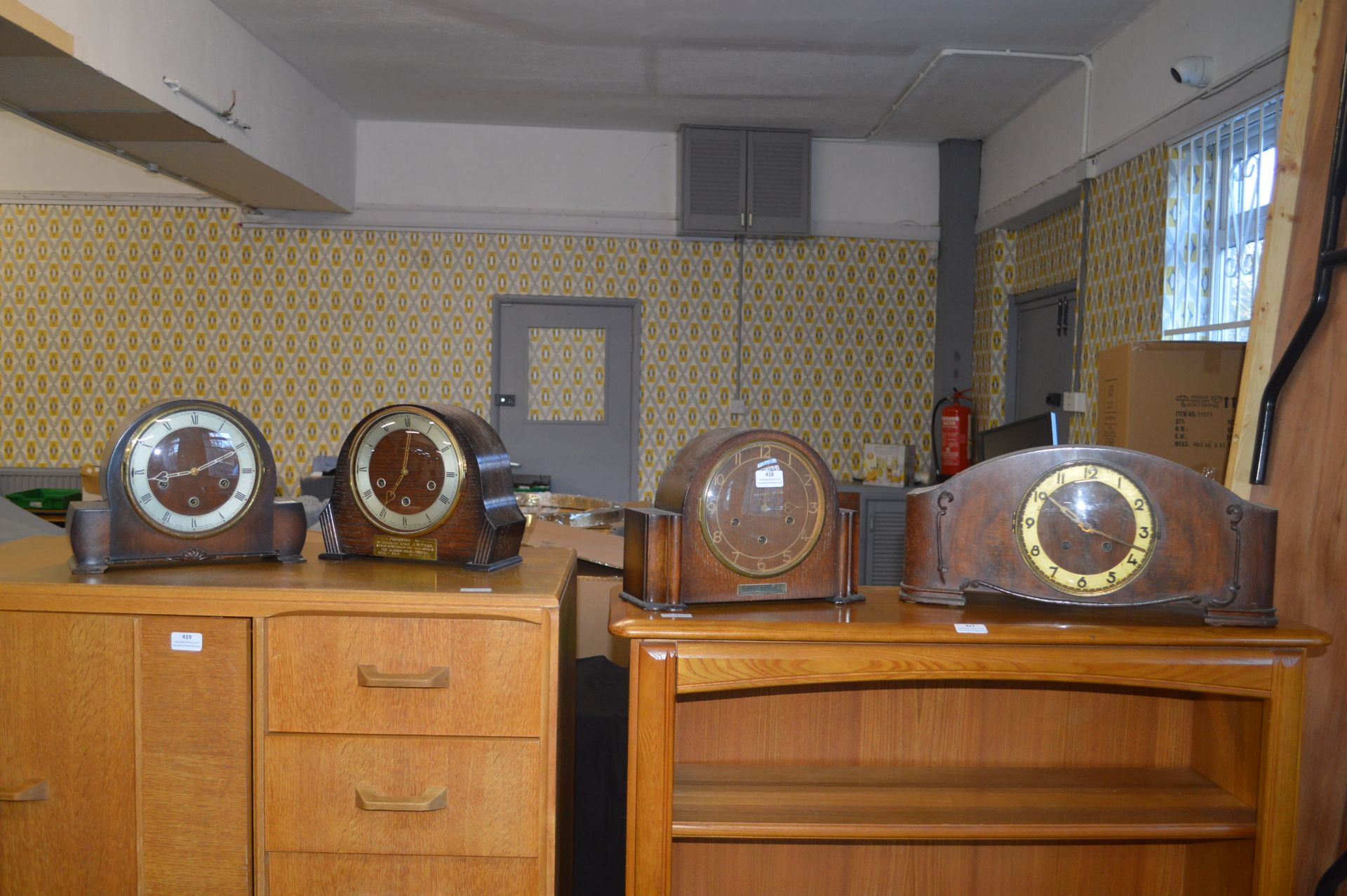 Four 1930's Mantel Clocks for Spares/Repairs