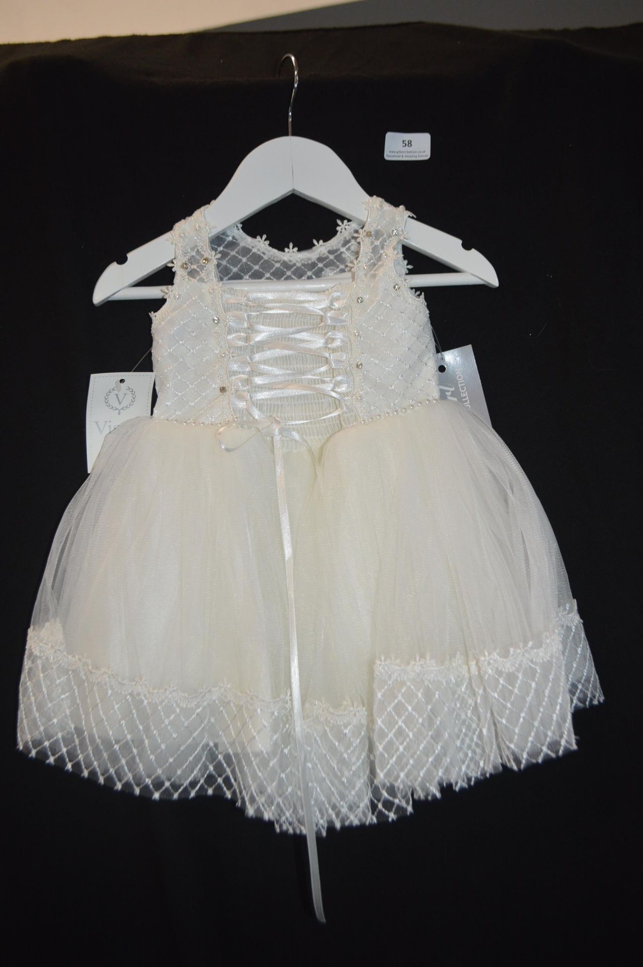 Girl's Bridesmaid Dress in Ivory by Visara Size: 6-12 months - Image 2 of 2