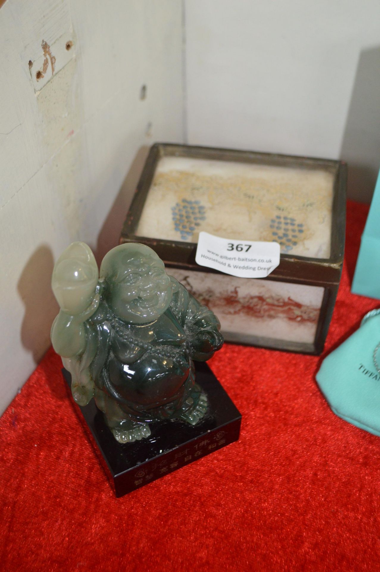 Chinese Style Box and Buddha Figure