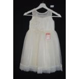 Girl's Bridesmaid Dress in Ivory by Visara Size: 7-8 years