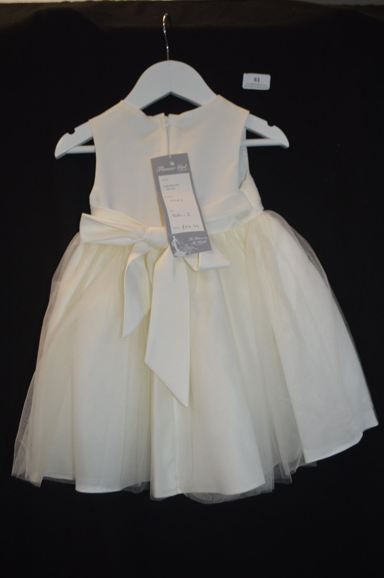 Girl's Bridesmaid Dress in Ivory Size: 18 Months - 2 years - Image 2 of 2