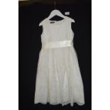 Girl's White Bridesmaid Dress Visara by Size: 5-6 years