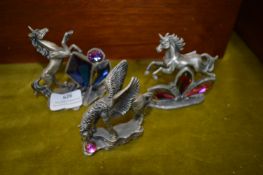 Two Myth & Magic Unicorns and a Pegasus