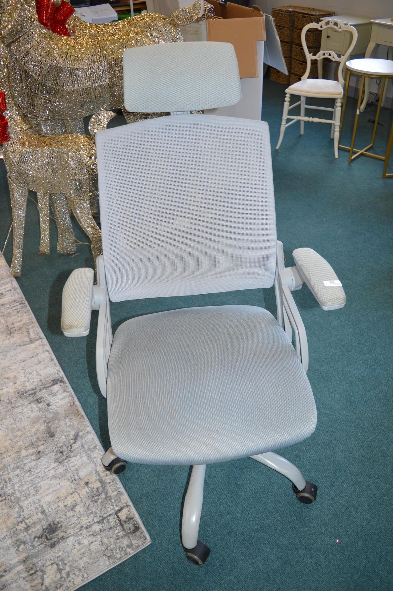 Grey Mesh Office Swivel Chair