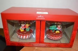 *Two Disney Holiday Ornaments