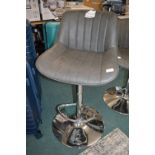 *Bayside Grey Gas-Lift Barstool