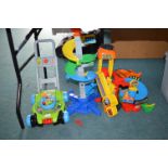 *VTech Push Along Mower, plus a Construction Site