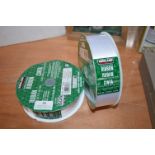 *Two 45m Rolls of Wire Edged White Ribbon