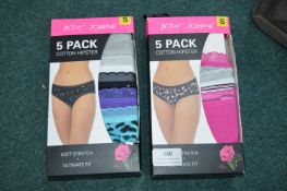 *Betsy Johnson Cotton Hipsters 2x 5pk Size: S