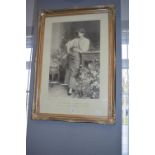 Gilt Framed Print of an Italian Flower Girl