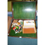 Wooden Box Containing a Family of Animals etc.