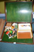 Wooden Box Containing a Family of Animals etc.