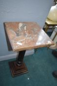 Modern Marble Topped Pedestal Table