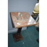 Modern Marble Topped Pedestal Table