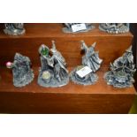 Four Myth & Magic Wizard Figures