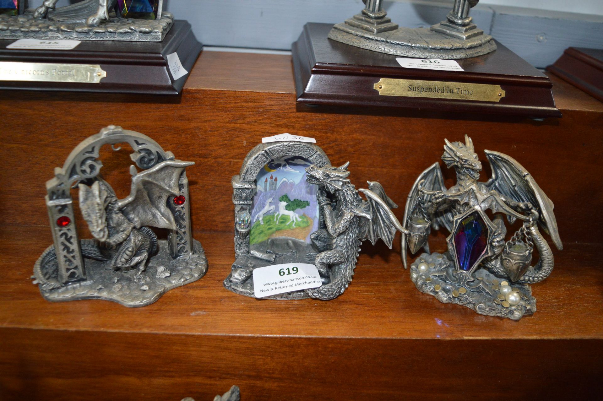 Three Myth & Magic Dragon Figures