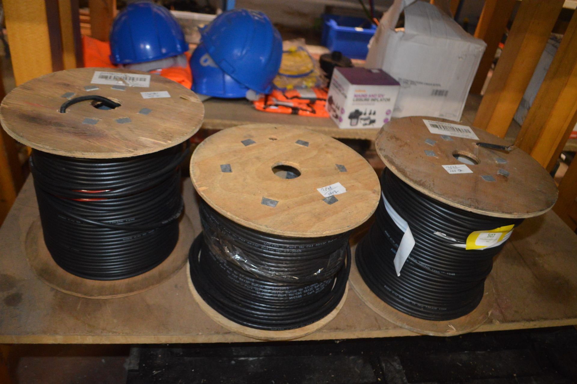 *Three Reels of Coaxial Coms Cable