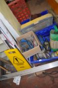 Mixed Lot Including a Quantity of PPE, Oil Mats, Draft Excluders, Cleaning Sign, etc (Tray not Inclu