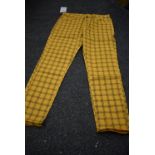 *Pair of Mustard Check Trousers Size: 34