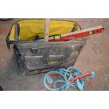 *Stanley Toolbox and a Quantity of Tools Including Spirit Levels, Hammers, Screwdrivers, etc.