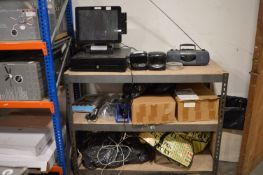 Contents of Shelves to Include Radio, POS System, Network Cables, etc.