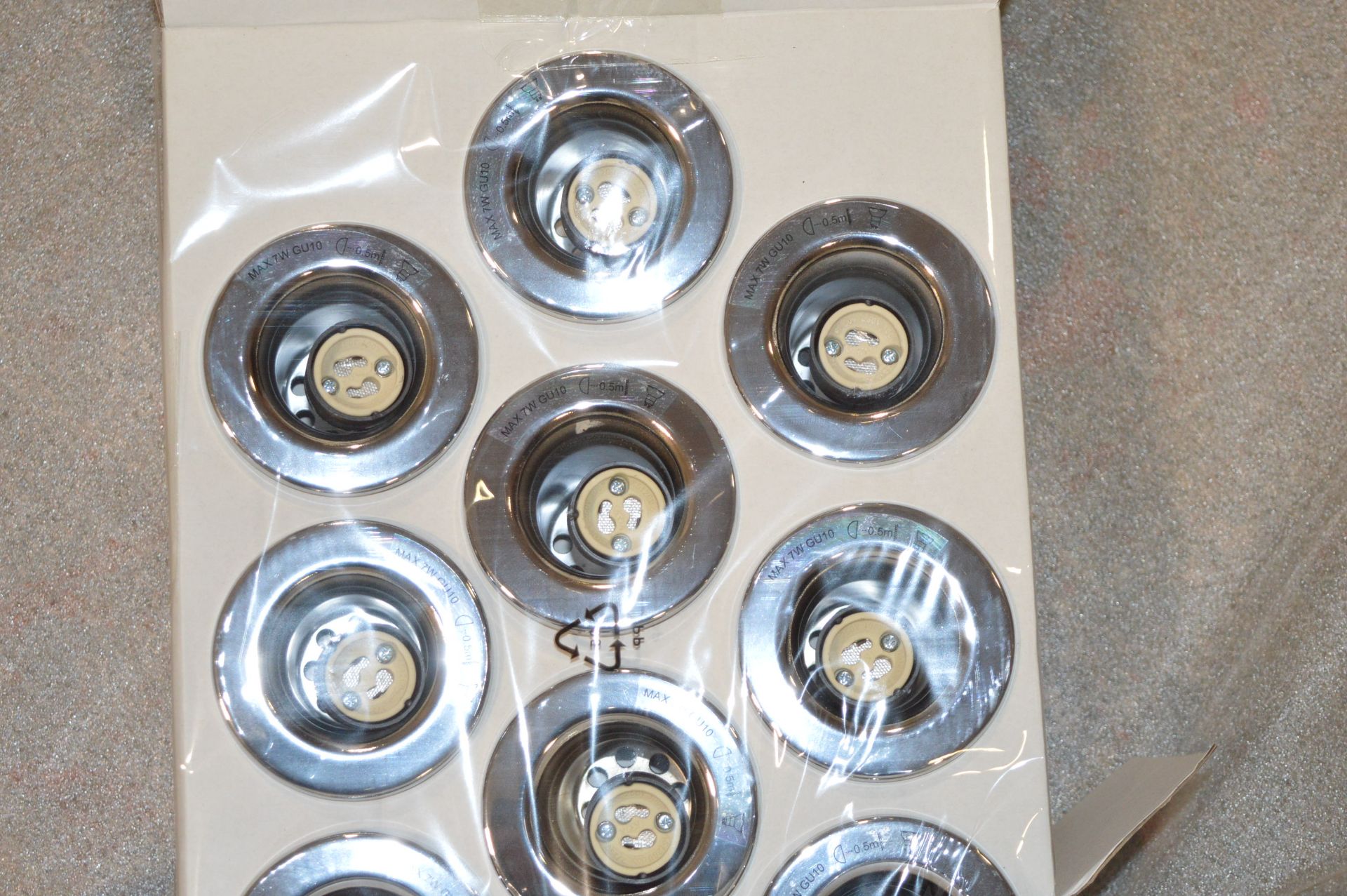 *Three Boxes of 10 Fixed Fire Rated Chrome Effect LED Downlights - Image 2 of 2