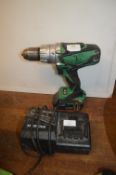 *Hitachi Cordless Drill with Battery & Charger