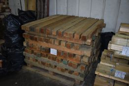 *~136 1.2m x 75x75mm Notched Skids for Steel Pallet Racking