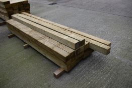 *24 2.4m and 2 3m Lengths of 100x100mm Sawn Green Treated Timber