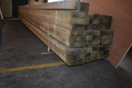 *~57 4.8m Lengths of 45x70mm Green Treated Timbers with Rounded Corners (~270m total)