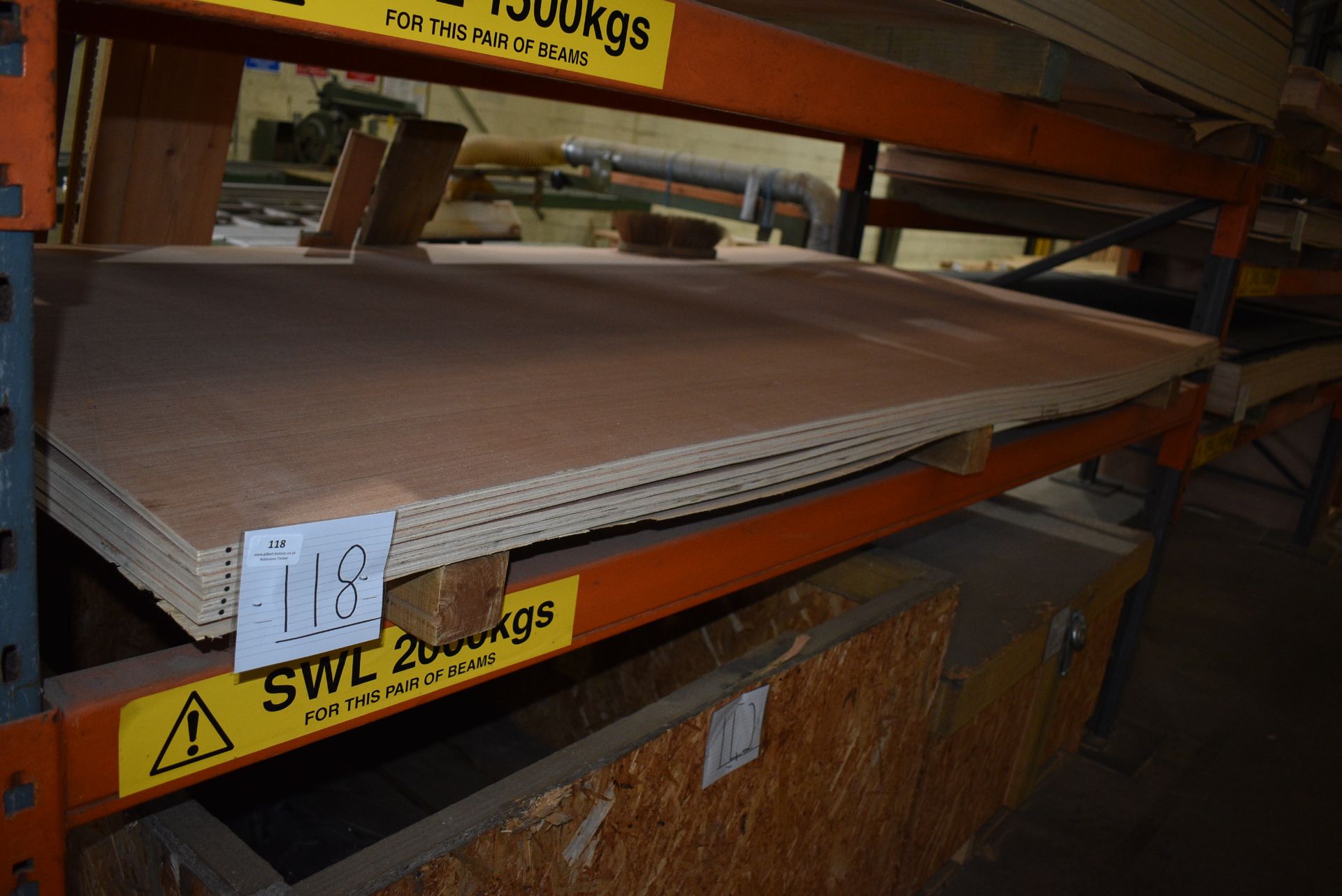 *Six 2440x1220x9mm Class 1 Interior Hardwood Faced Plywood