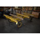 *Tye Railway Trolley on Cast Wheels with Rubber Tread 71cm tall x 272cm long +150cm for hitch bar