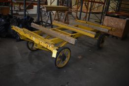 *Tye Railway Trolley on Cast Wheels with Rubber Tread 71cm tall x 272cm long +150cm for hitch bar