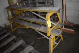 *Three Steel Framed Benches 7ft long x 18” high