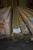 *Assorted Lengths of 32x44mm Fence Caping Green Treated Redwood (5.1m, 4.8m, 4.5m, 3m, and 2.4m)