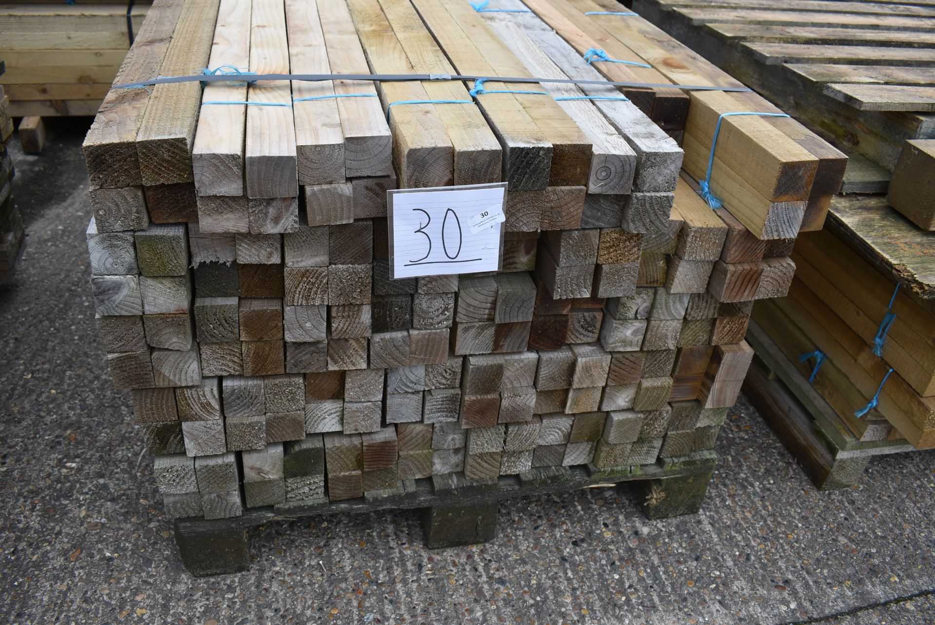 *Assorted 0.9m and 1.2m Lengths of 47x47mm Sawn Green Treated Timber (~180m total) - Image 2 of 2