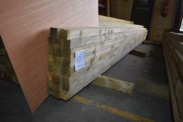 *~23 4.8m Lengths of 45x45mm Green Treated Timber with Rounded Corners (~110m total)