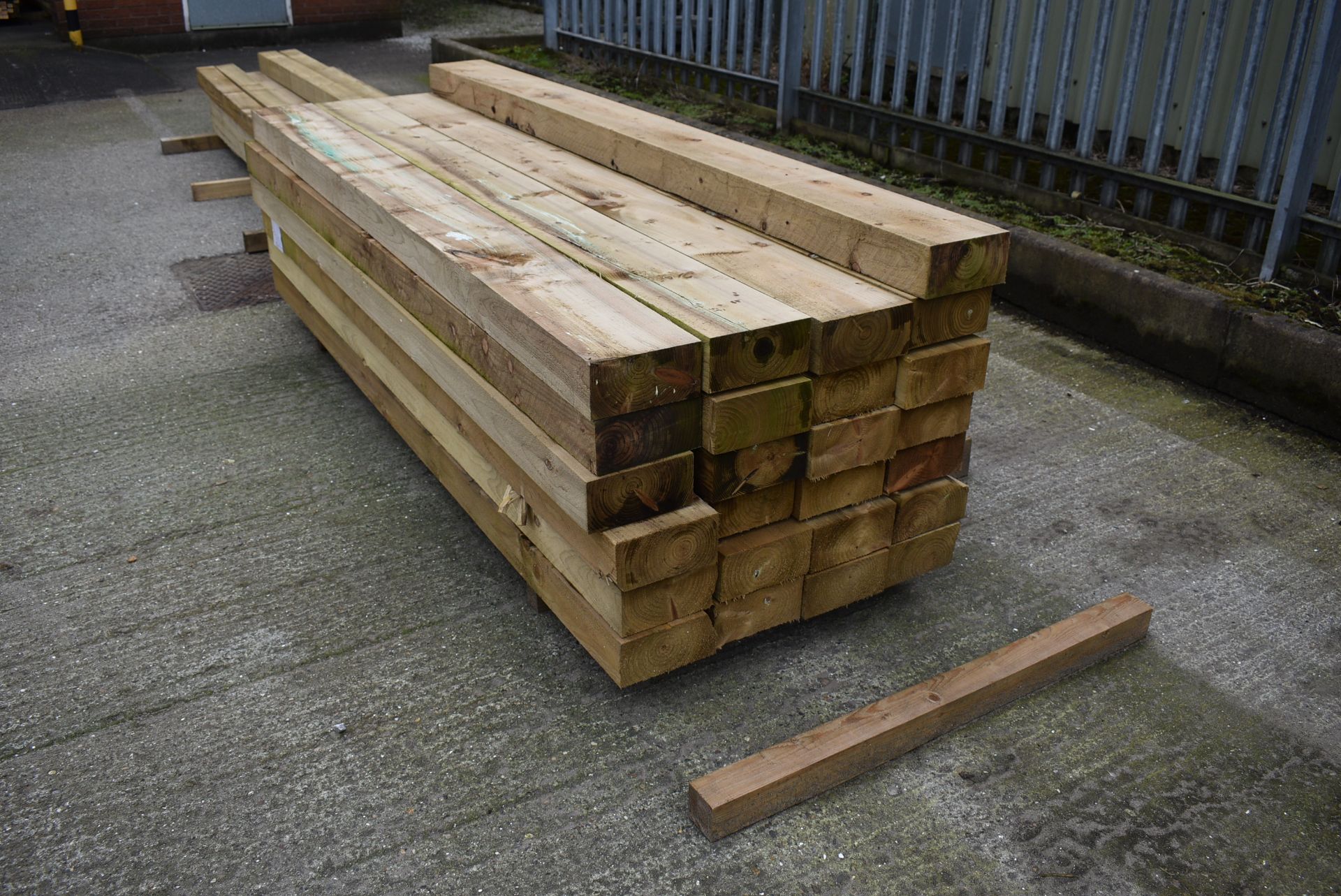 *25 2.4m Lengths of 95x195mm Swn Green Treated Sleepers